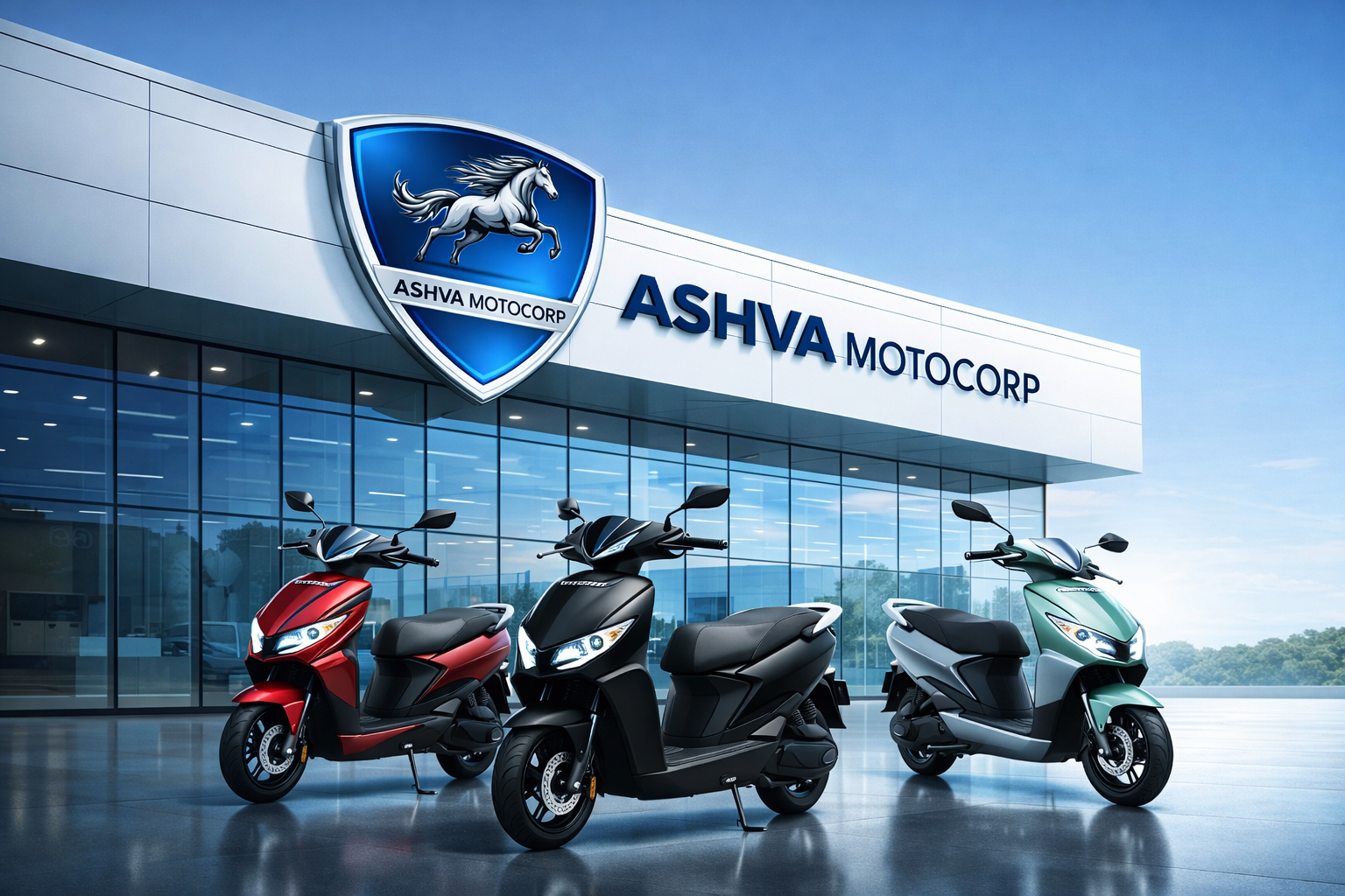 Ashva Motocorp Electric Scooter Showroom India